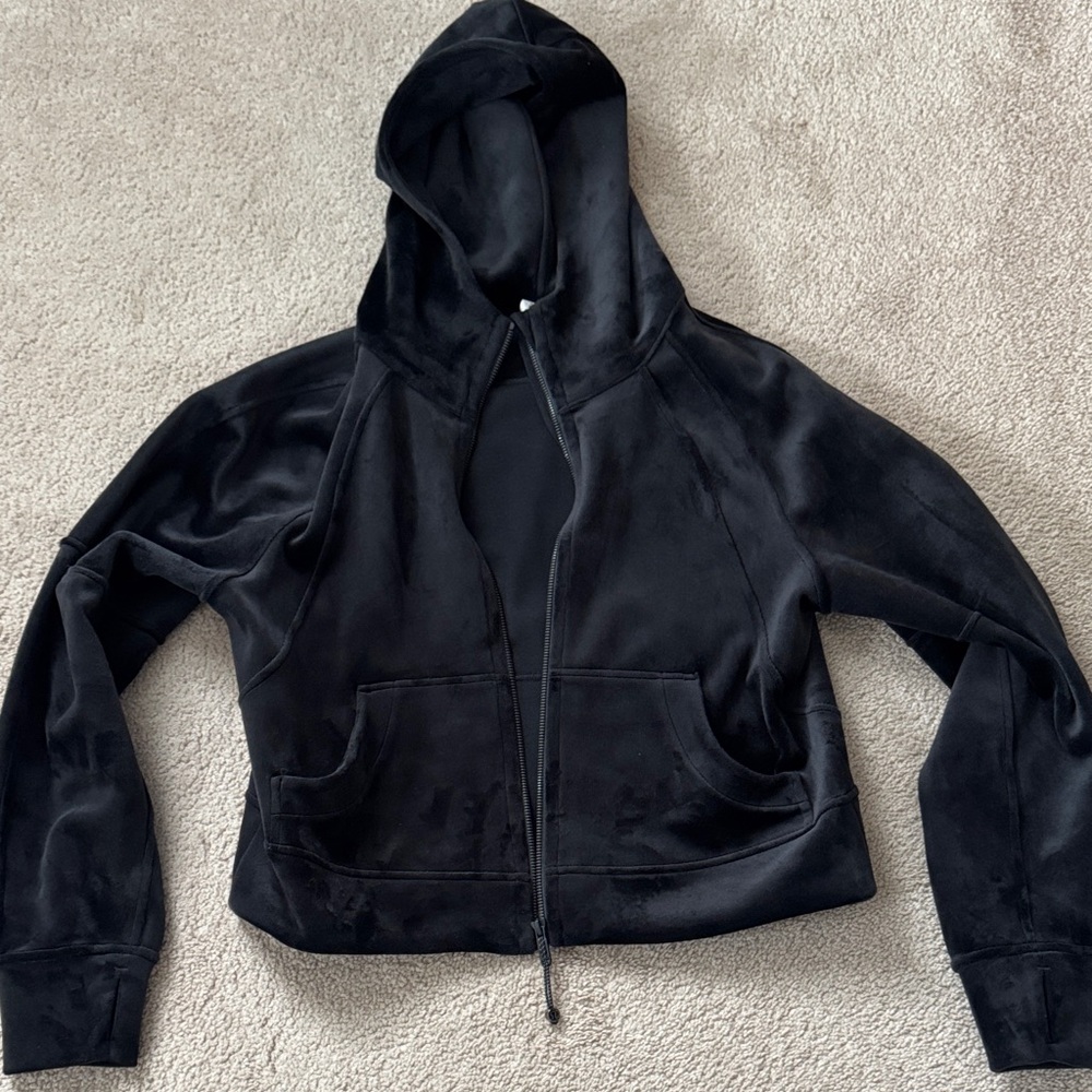 Lululemon Velvet Cropped Oversized Hoodie